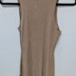 naked wardrobe Coco Brown Sleeveless Snug Blouse