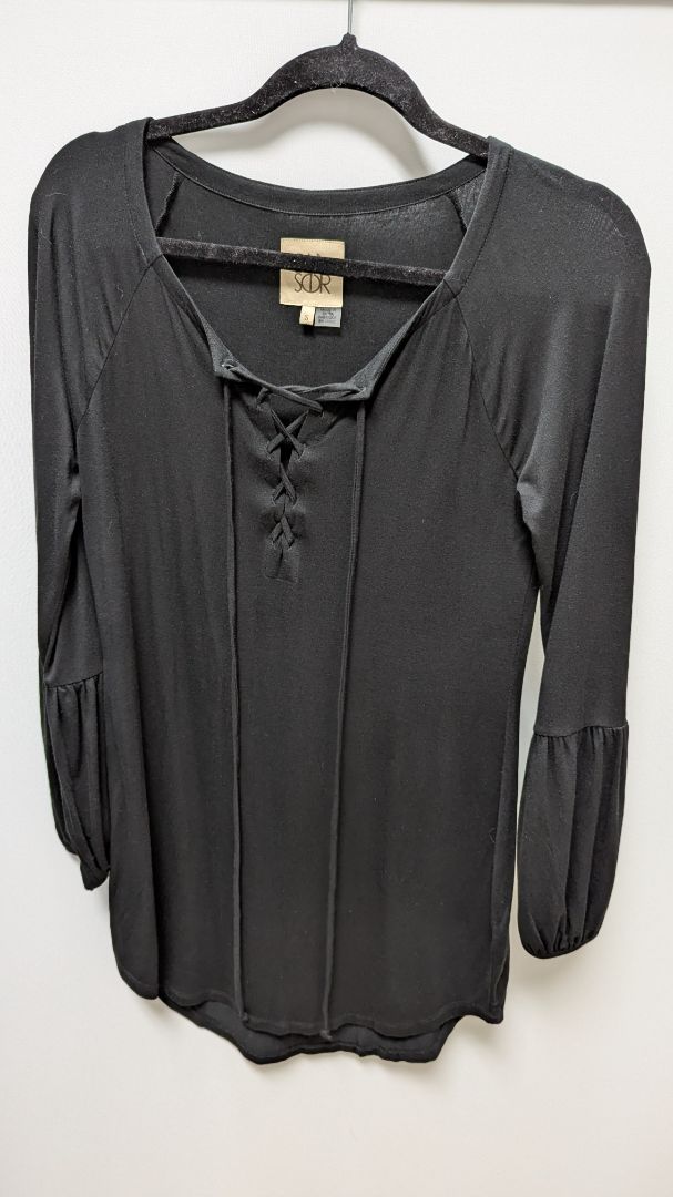 CHASER Black Lace-Up Tunic Mini Dress