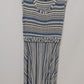 Max Studio Blue/White Striped Sleeveless Maxi Dress