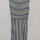 Max Studio Blue/White Striped Sleeveless Maxi Dress