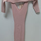 Charles Henry Pink Ribbed Knit Button-Down Dress & Shrug 2-Piece Set
