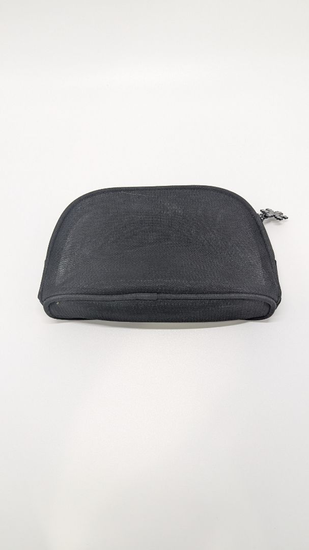 Chanel Black Sheer Mesh Zippered Pouch