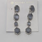 Kendra Scott Silver/Grey Faux-Crystal Convertible Earrings