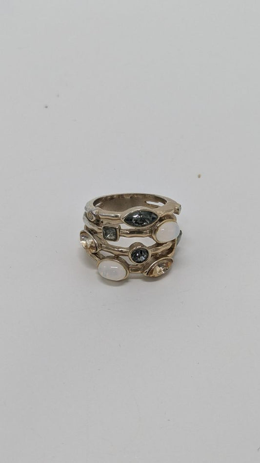 Bronze Faux Crystal Vintage Ring