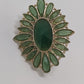 Bronzed Gold/Green Faux Crystal Vintage Ring