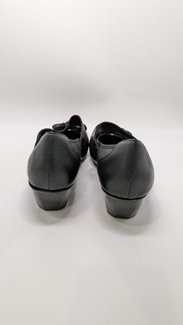 rieker Black Rhinestone Embellished Mary Jane Heels