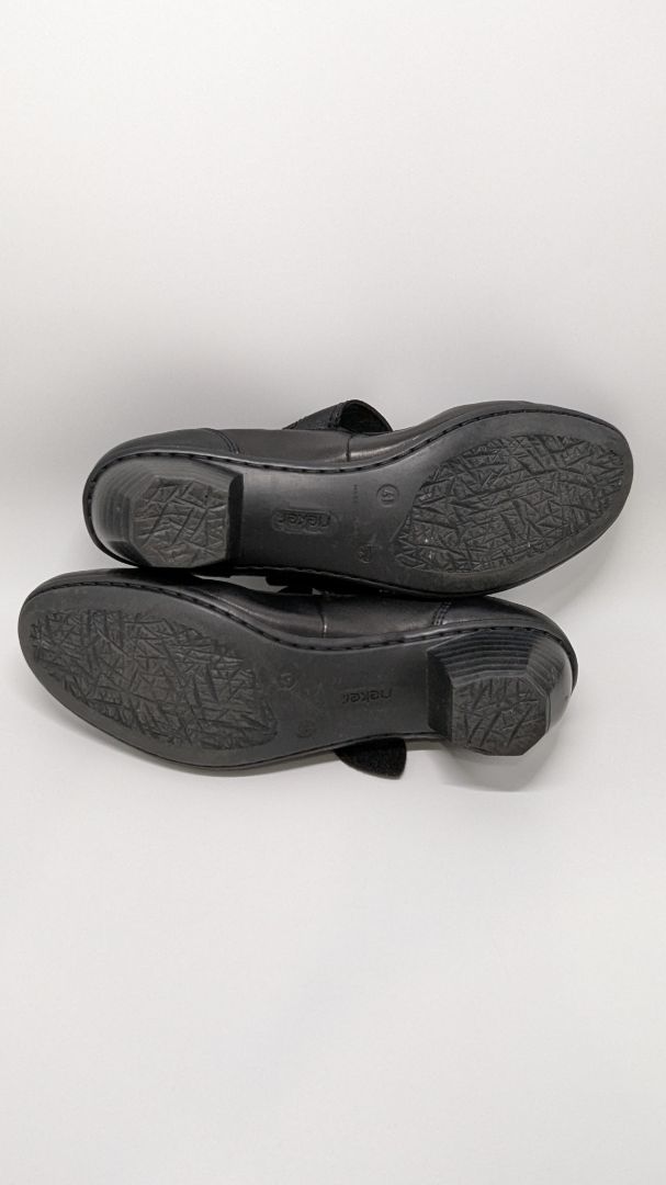 rieker Black Rhinestone Embellished Mary Jane Heels