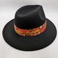 Target Black/Orange Paisley Band Fedora Hat