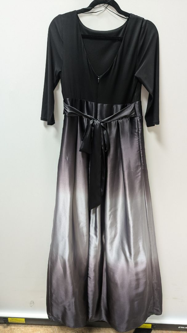 IGNITE Evenings Black/Silver/Purple Ombre Formal Gown