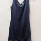 Venus Navy Sleeveless Ruffle-Bottom Dress