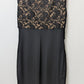Connected Apparel Black/Beige Lace Bodice Bodycon Dress
