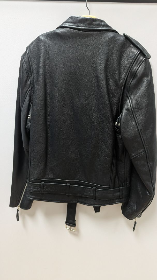 Open Road Wilsons Men's Black Leather Motorcycle Jacket
