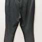 H by Halston Black Faux-Leather Panel Skinny Leggings