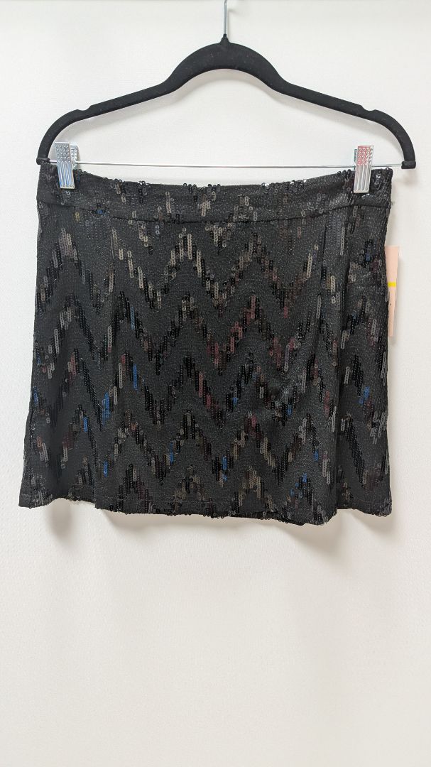 Nanette Lepore Very Black Sequin Mini Skirt