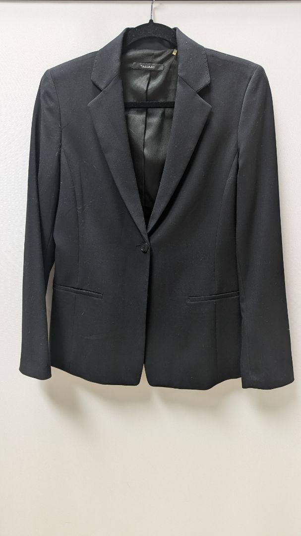Tahari Black 1-Button Blazer Jacket