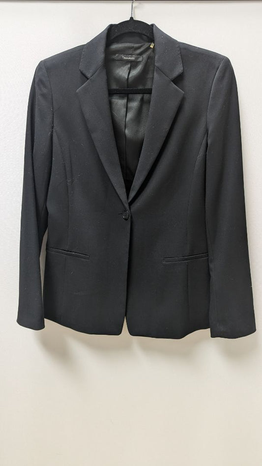 Tahari Black 1-Button Blazer Jacket