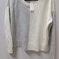 Splendid Ivory/Grey Split Color Sweater