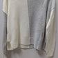Splendid Ivory/Grey Split Color Sweater