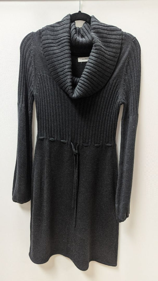 Calvin Klein Dark Grey Turtleneck Sweater Dress