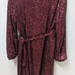 Gianni Bini Red Moor Sequin Wrap Dress