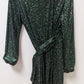 Gianni Bini Forest Green Moor Sequin Wrap Dress