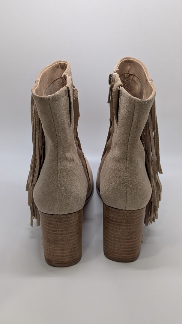 Sam Edelman Ona Fringe Suede Camel Boots