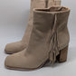 Sam Edelman Ona Fringe Suede Camel Boots