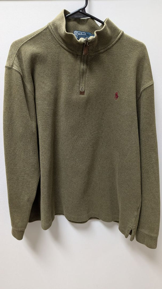 Polo Ralph Lauren Dark Green Quarter-Zip Pullover Sweatshirt