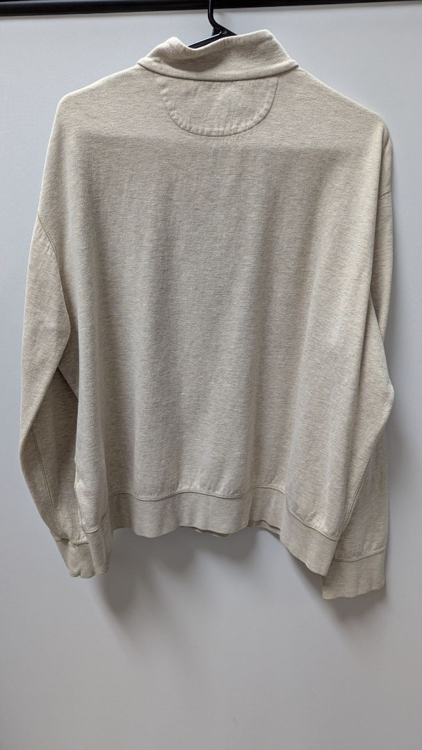 Polo Ralph Lauren Cream Quarter-Zip Pullover Sweatshirt