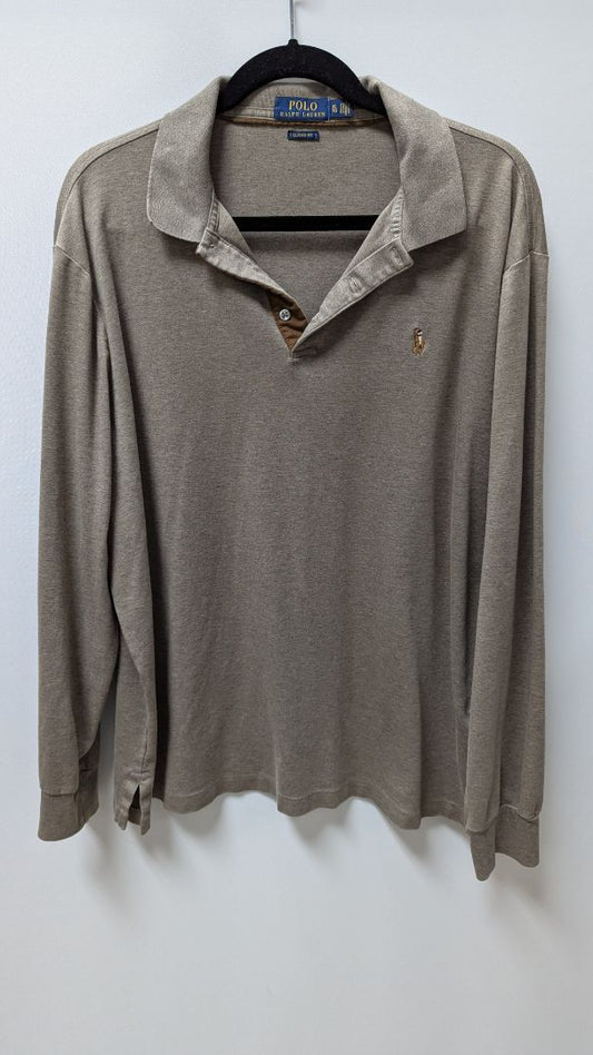 Polo Ralph Lauren Light Brown Long-Sleeve Classic Fit Polo Shirt