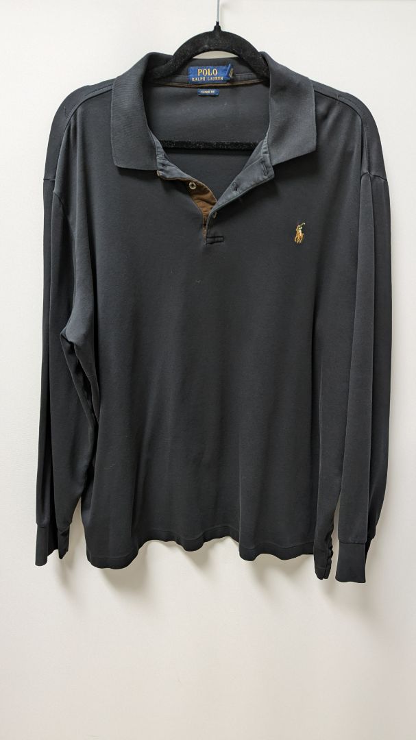 Polo Ralph Lauren Black Long-Sleeve Classic Fit Polo Shirt