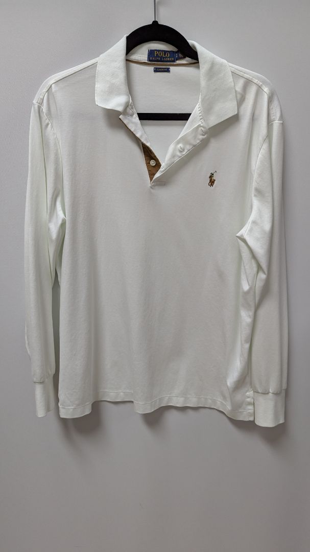 Polo Ralph Lauren White Long-Sleeve Classic Fit Polo Shirt