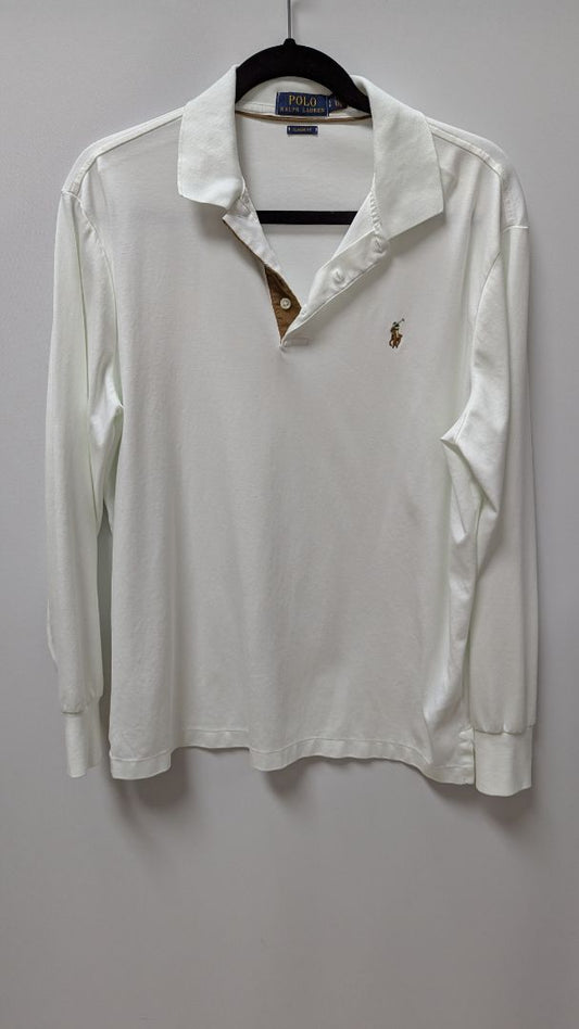 Polo Ralph Lauren White Long-Sleeve Classic Fit Polo Shirt