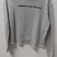Sadie & Sage Grey Graphic Cropped Sweatshirt
