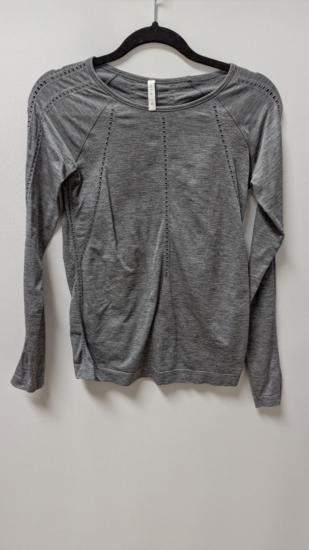 ATHLETA Grey Long Sleeve Cutout Active Top