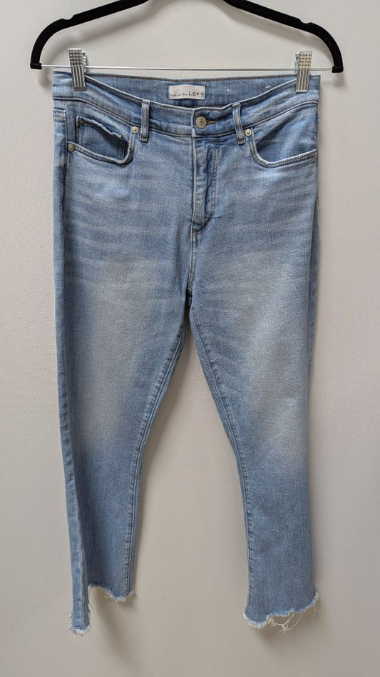 LOFT Light Wash "The Kick Crop" Jeans