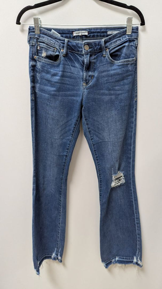 Dear John Medium Wash Distressed Sloane Bootcut Jeans