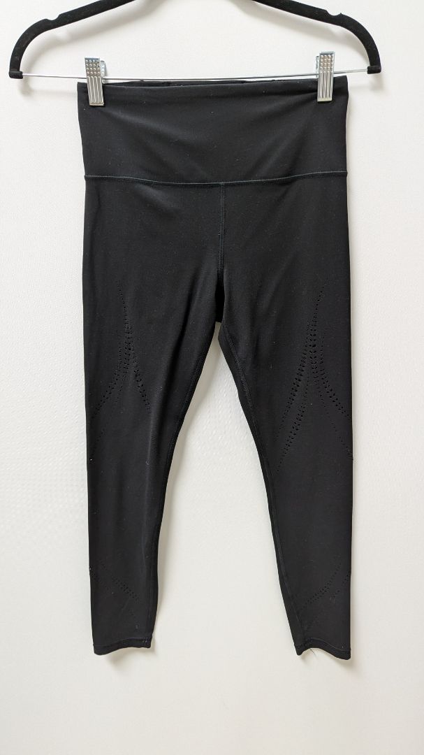 ATHLETA Black Elation Lasercut Tight Leggings