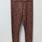ATHLETA Dark Orange Striped Transcend Textured 7/8 Tight Leggings