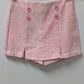 &merci Pink/White Houndstooth Mini Skort