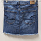 American Eagle Medium Wash Distressed Denim Skirt