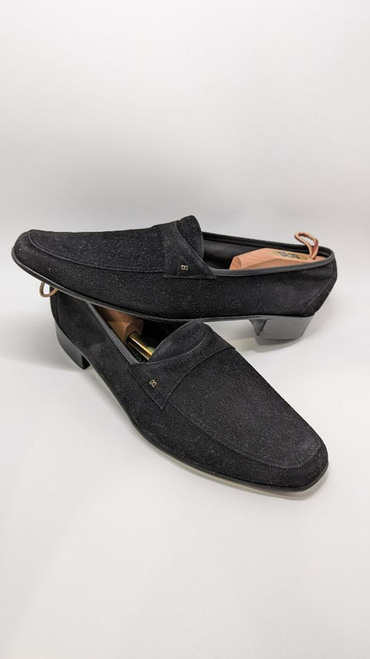 Bally Men's Black Faux-Suede Loafers