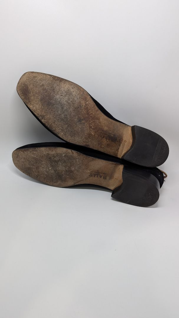 Bally Men's Black Faux-Suede Loafers