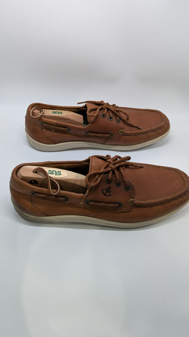 SAS Brown Decksider Lace-Up Comfort Tripad Loafers