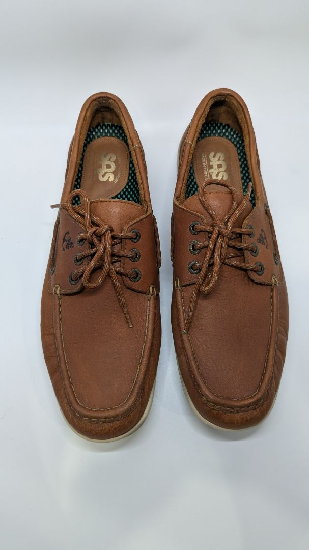SAS Brown Decksider Lace-Up Comfort Tripad Loafers