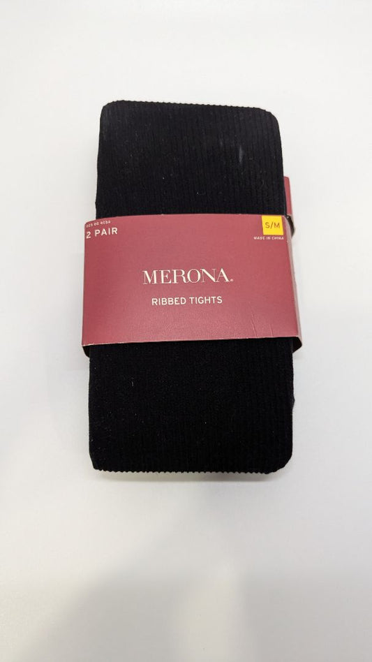 Merona Black 2-Pack Ribbed Tights