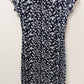 Jessica Simpson Navy/White Floral Knit Midi Dress