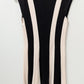 Venus Black/Pink Striped Panel Flared Dress