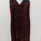 muse Red/Black Vintage Velvet Tassel Fringe Dress & Shawl Set