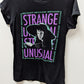 Beetlejuice Black "Strange" Graphic T-Shirt